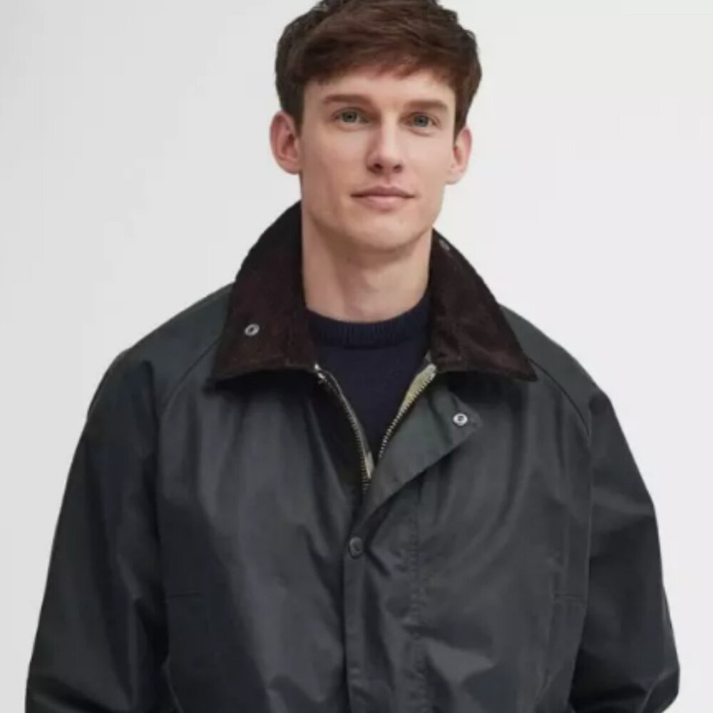 U.K Made~ Black ~Barbour Classic BEDALE Waxed Jacket MSRP$495 British LUX